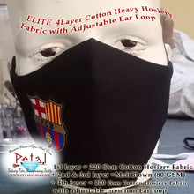 Load image into Gallery viewer, ELITE 100% cotton Heavy Knitted Fabric Face Mask with Adjustable Ear Loop