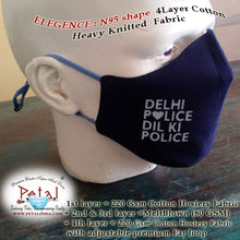 Load image into Gallery viewer, Elegance 100% Cotton  Reusable N95 shape Face Mask with Adjustable Ear Loop