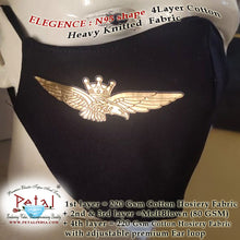 Load image into Gallery viewer, Elegance 100% Cotton  Reusable N95 shape Face Mask with Adjustable Ear Loop