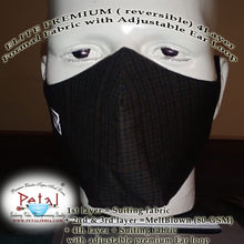 Load image into Gallery viewer, Premium Suiting Fabric Reversible 4 Layer Reusable Face Mask with Adjustable Ear Loop