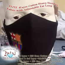 गैलरी व्यूवर में इमेज लोड करें, ELITE 100% cotton Heavy Knitted Fabric Face Mask with Adjustable Ear Loop
