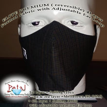 Load image into Gallery viewer, Premium Suiting Fabric Reversible 4 Layer Reusable Face Mask with Adjustable Ear Loop
